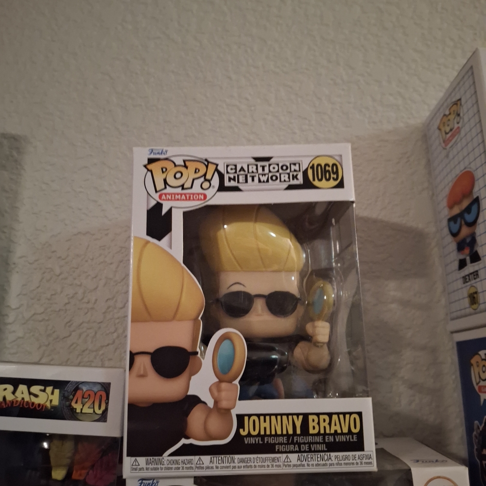 Funko Pop Johnny Bravo with Yellow Hair and Black Sunglasses